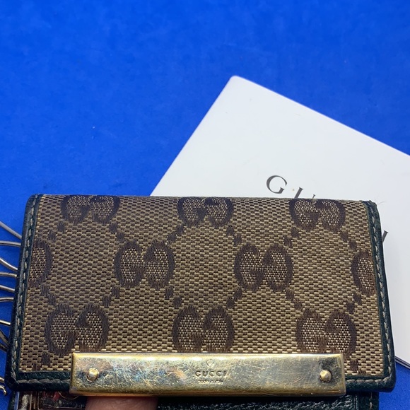 Gucci Vintage Green and Brown key holder wallet - Picture 7 of 9